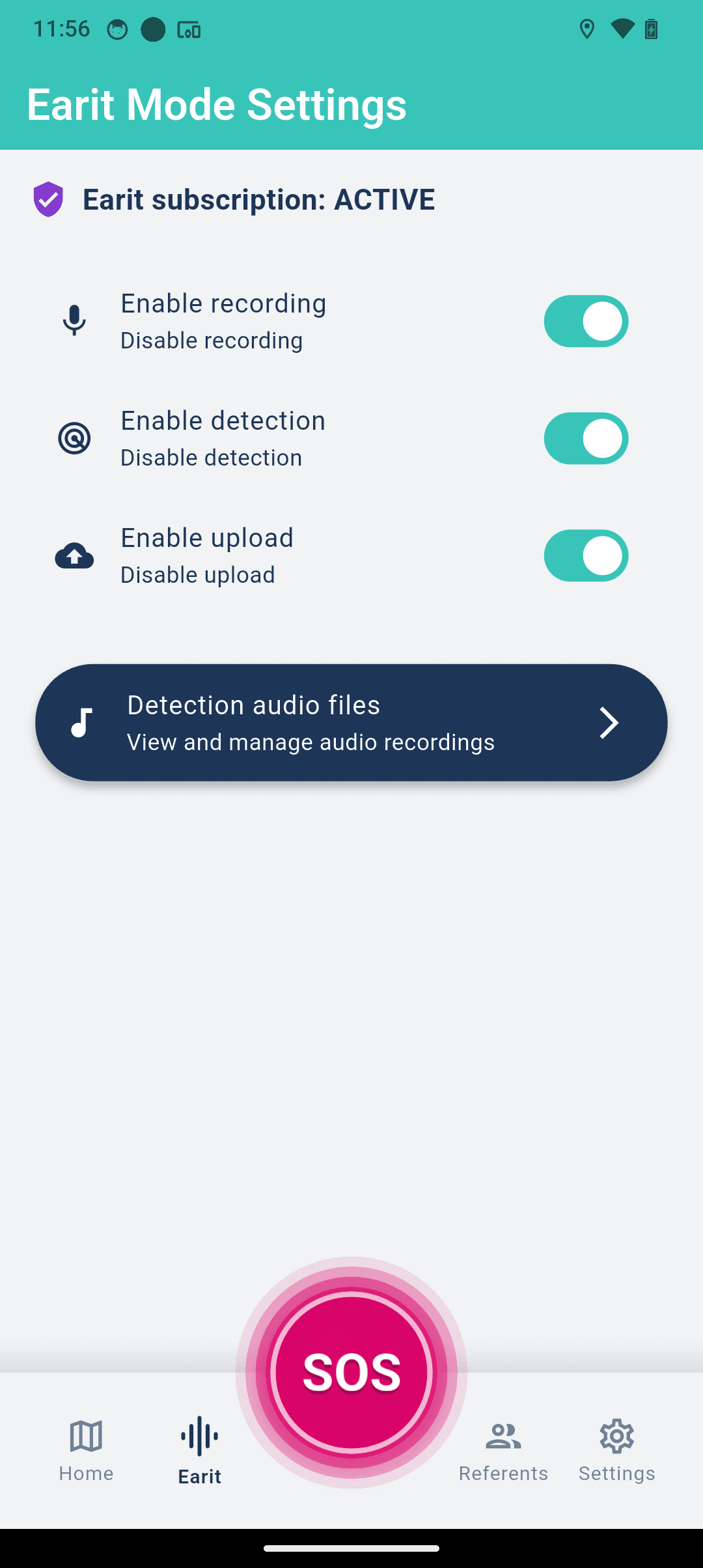 Contrôler Earit depuis Safetizen